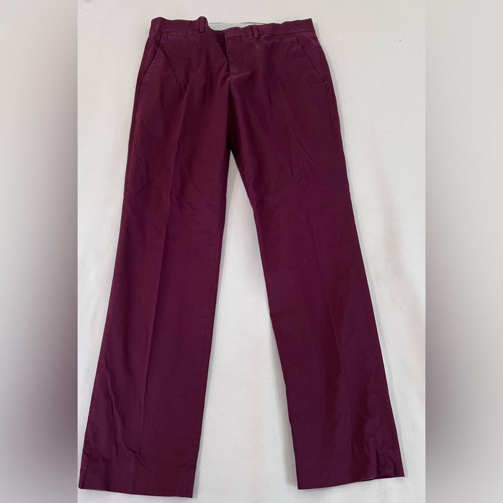 EXPRESS Easy Care  Slim Stretch Mens Dress Pants‎ Burgundy Size 29x32